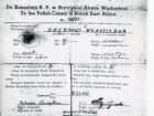 Dokument umożliwiajacy wyjazd Wł. Grębowiec z Iranu do Brytyjskiej Afryki Wschodniej z 1942 r.