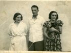 Leon Franek z żoną Janiną (w białym fartuchu) i szwagierką Emilią Kocan